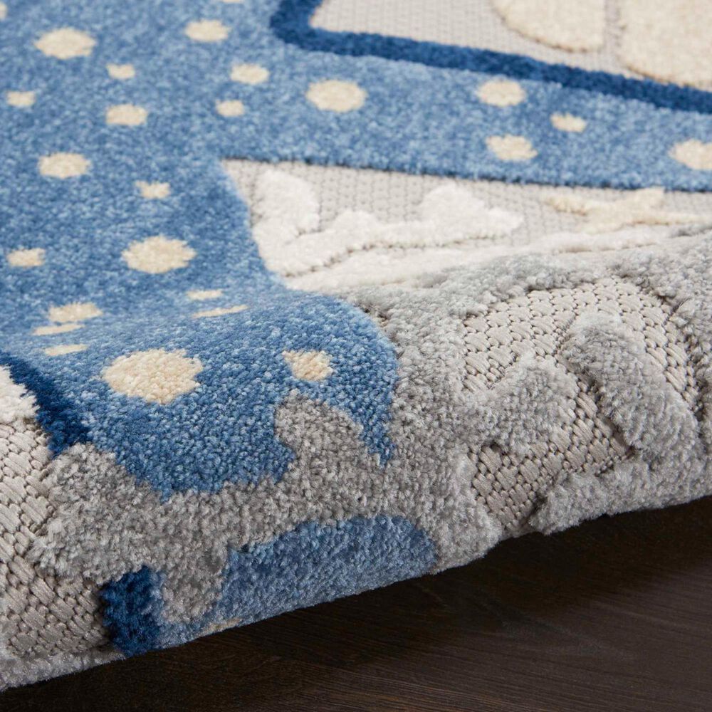 Nourison Aloha 12&#39; x 15&#39; Cool Grey, Blue, White and Ivory Indoor/Outdoor Area Rug, , large