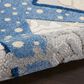 Nourison Aloha 12" x 15" Cool Grey, Blue, White and Ivory Indoor/Outdoor Area Rug, , large