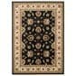Safavieh Lyndhurst LNH553 8" x 11" Black and Ivory Area Rug, , large