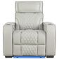 Titanic Furniture All Star Power Recliner with Power Headrest in Gray, , large