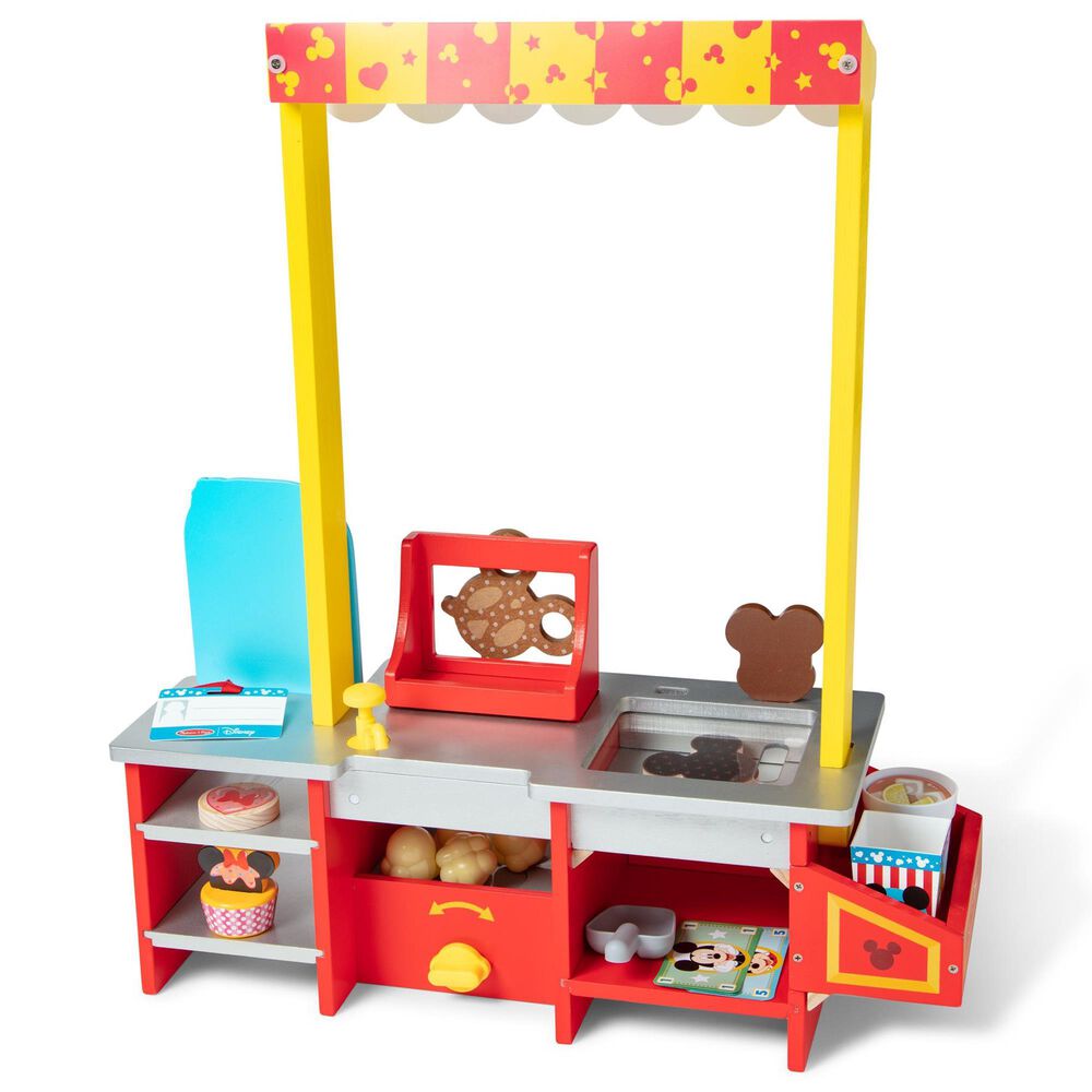 Melissa & Doug Disney Snacks and Popcorn Wooden Food Counter in Multicolor, , large