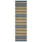 Safavieh Montauk 2"6" x 6" Blue and Orange Runner, , large