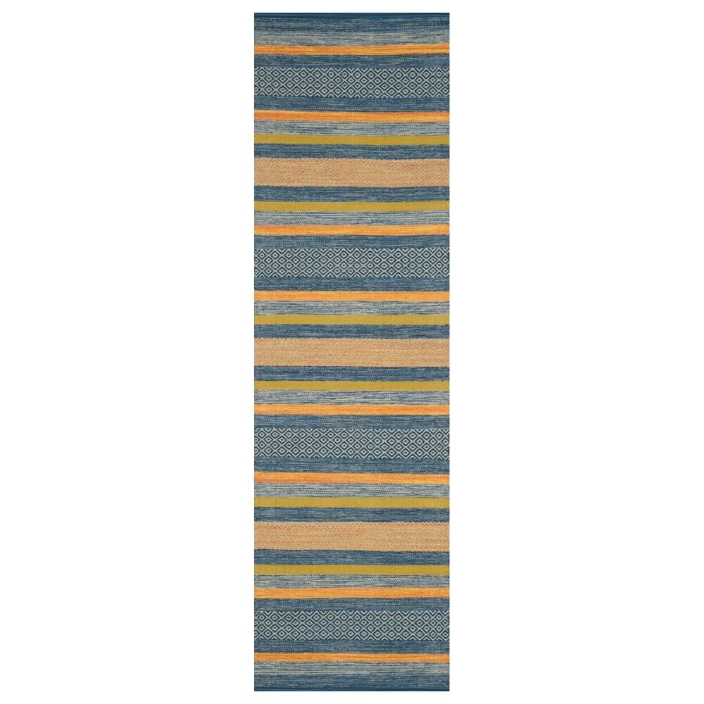 Safavieh Montauk 2"6" x 6" Blue and Orange Runner, , large