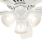 Hunter Newsome 52" Ceiling Fan with 3 Lights in Fresh White, , large