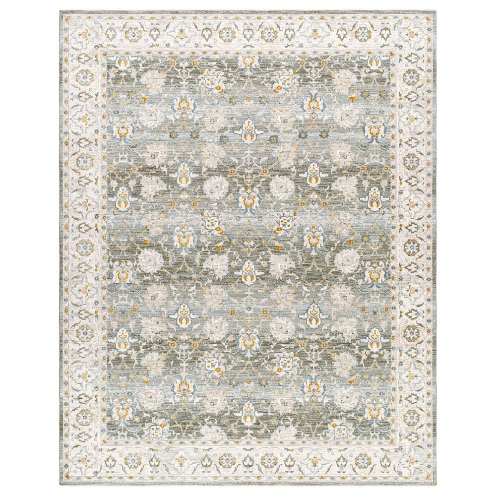 Surya Dresden Deep Teal, Taupe, Dusty Sage, Off-White, Light Gray, Mustard and Olive 12&#39; x 15&#39; Area Rug, , large