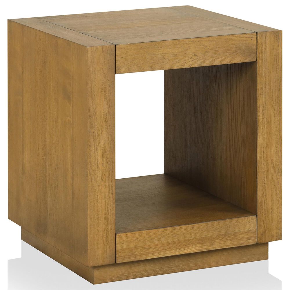 Furniture of America Gryel End Table in Medium Oak, , large