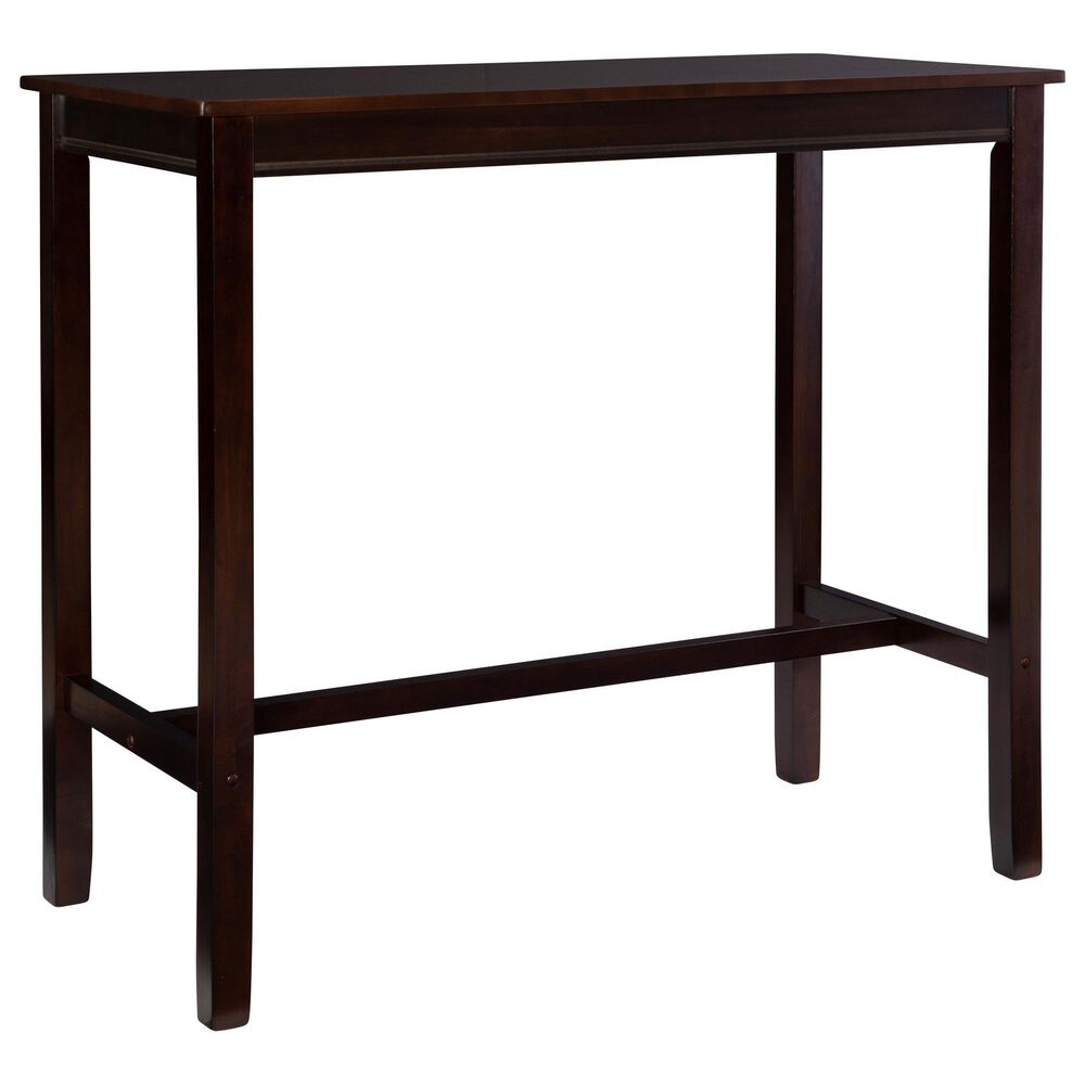 Linon Home Decor Claridge Bar Height Pub Table in Walnut Brown - Table Only, , large