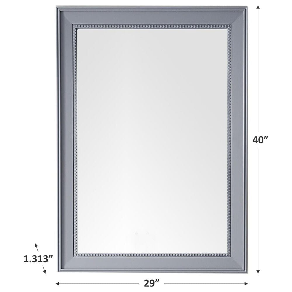 James Martin Bristol 29&quot; Rectangular Mirror in Silver Gray, , large