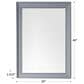 James Martin Bristol 29" Rectangular Mirror in Silver Gray, , large