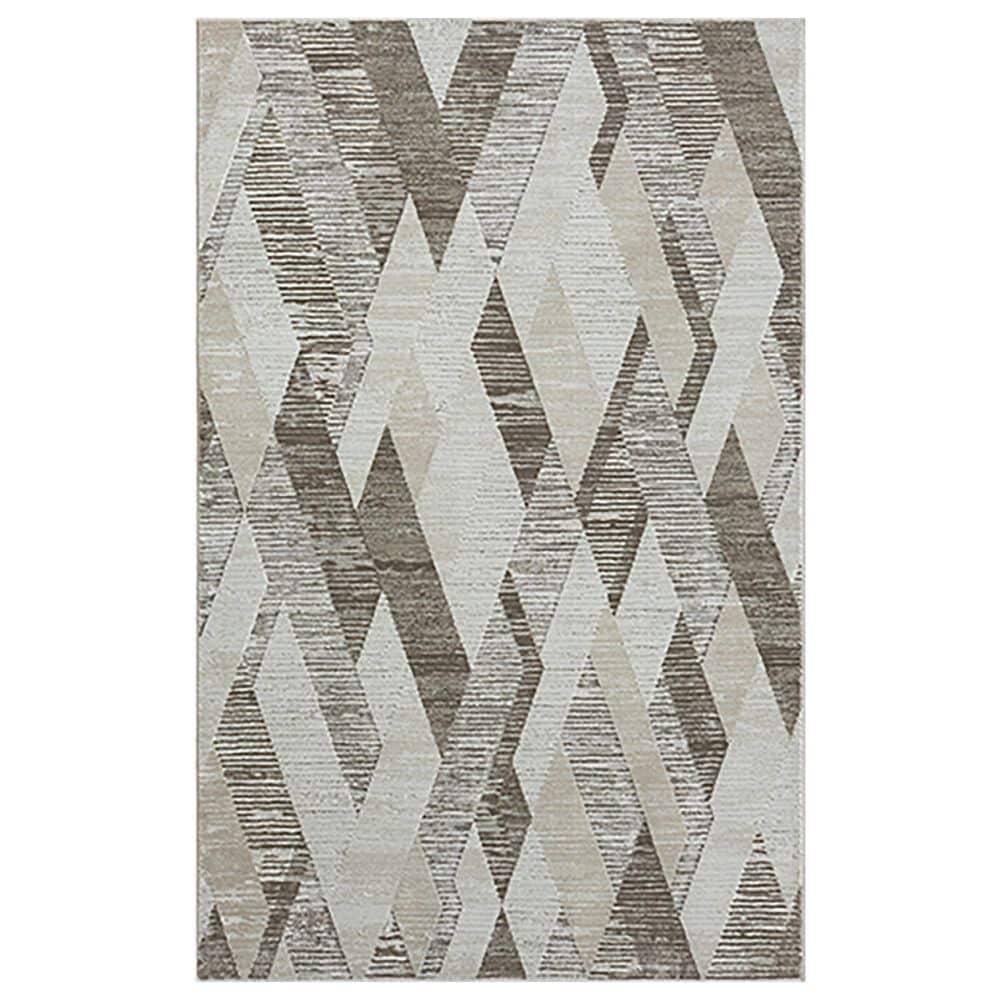 L&R Resources Brisbane Geometric Gray 5" x 7"11" Area Rug, , large
