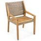 Hearth and Haven 5-Piece Outdoor Round Dining Set with Cream Cushion in Brown Mix, , large