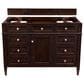 James Martin Vanities Brittany 48" Single Bathroom Vanity in Burnished Mahogany with 3 cm Arctic Fall Solid Surface Top and Rectangle Sink, , large