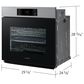 Samsung Bespoke 2-Piece Kitchen Package with Stainless Steel Bespoke 30" Single Wall Oven and Black 30" Induction Cooktop, , large