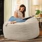 Jaxx Saxx 4" Large Round Bean Bag Chair in Ivory, , large