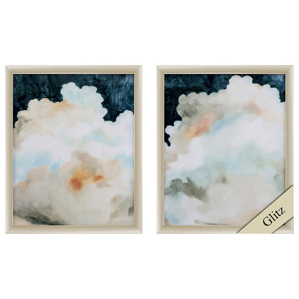 Propac Dark Cumulus Wall Art in Blue (Set of 2), , large
