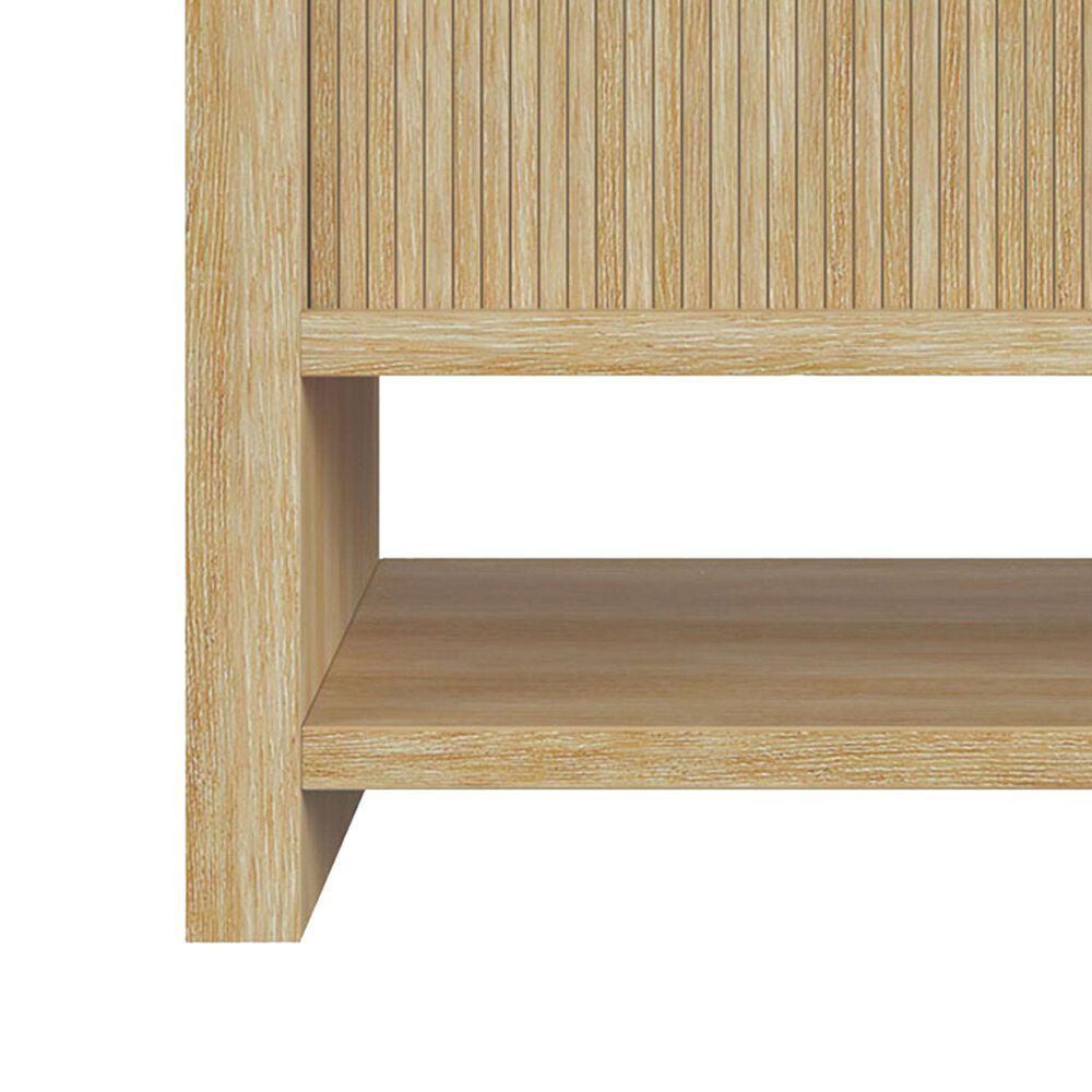 James Martin Marigot 48&quot; Single Bathroom Vanity in Sunwashed Oak with 3 cm Eternal Jasmine Pearl Quartz Top, Rectangular Sink and FreePower Wireless Charger, , large