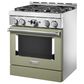 KitchenAid 4.1 Cu. Ft. Freestanding Gas Range with True Convection in Avocado Cream, , large