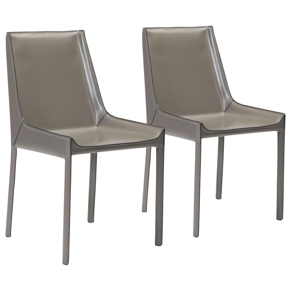 Zuo Modern Fashion Dining Chair in Gray (Set of 2), , large