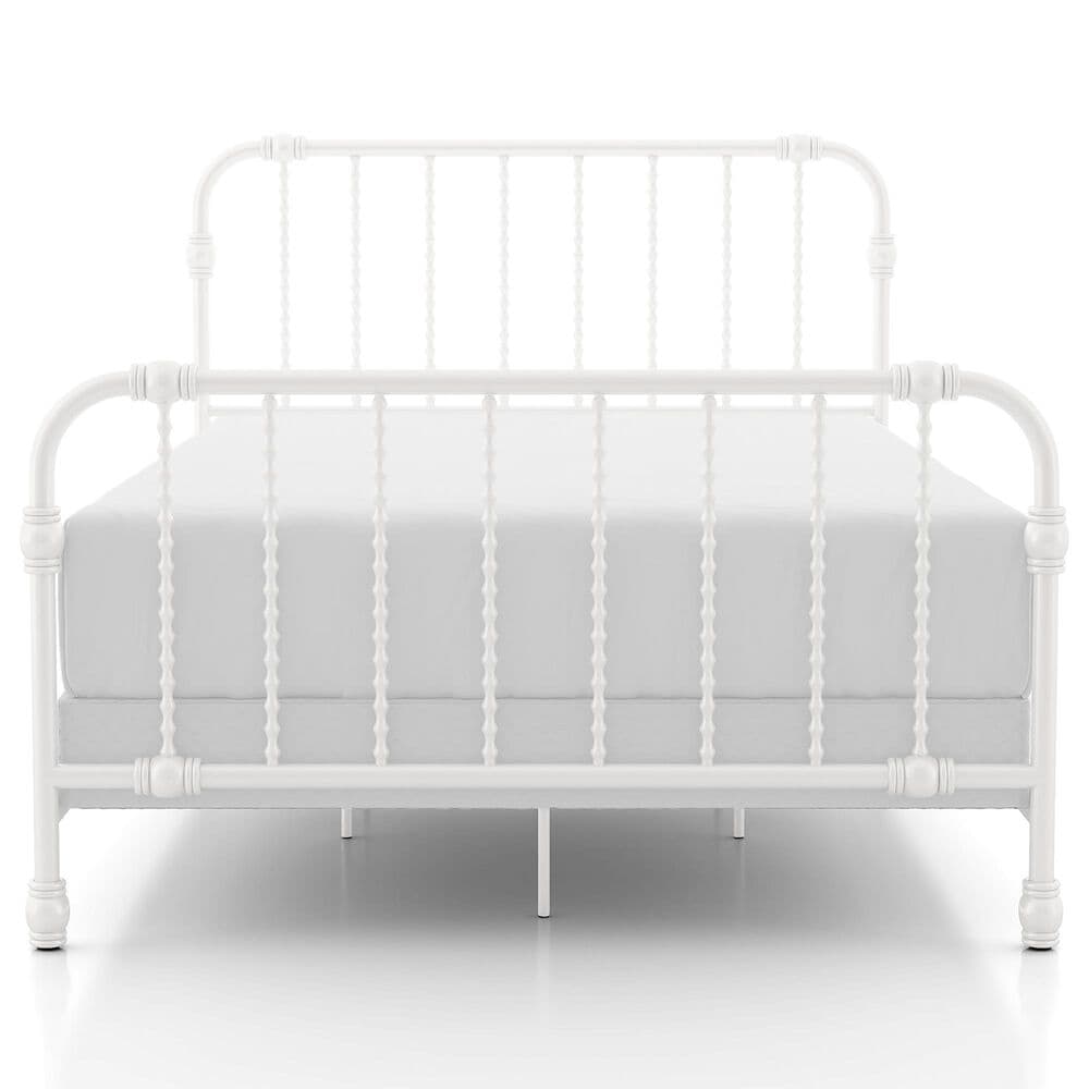 Furniture of America Wren Full Spindle Kids Bed in White, , large