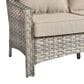HOMLUX Outdoor Rattan Loveseat with Ergonomic in Beige, , large