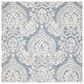 Safavieh Micro-Loop MLP512M 5" Square Blue and Ivory Area Rug, , large