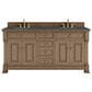 James Martin Vanities Brookfield 72" Double Bathroom Vanity in Pecan with 3cm Parisien Bleu Quartz Top and Rectangular Sinks, , large