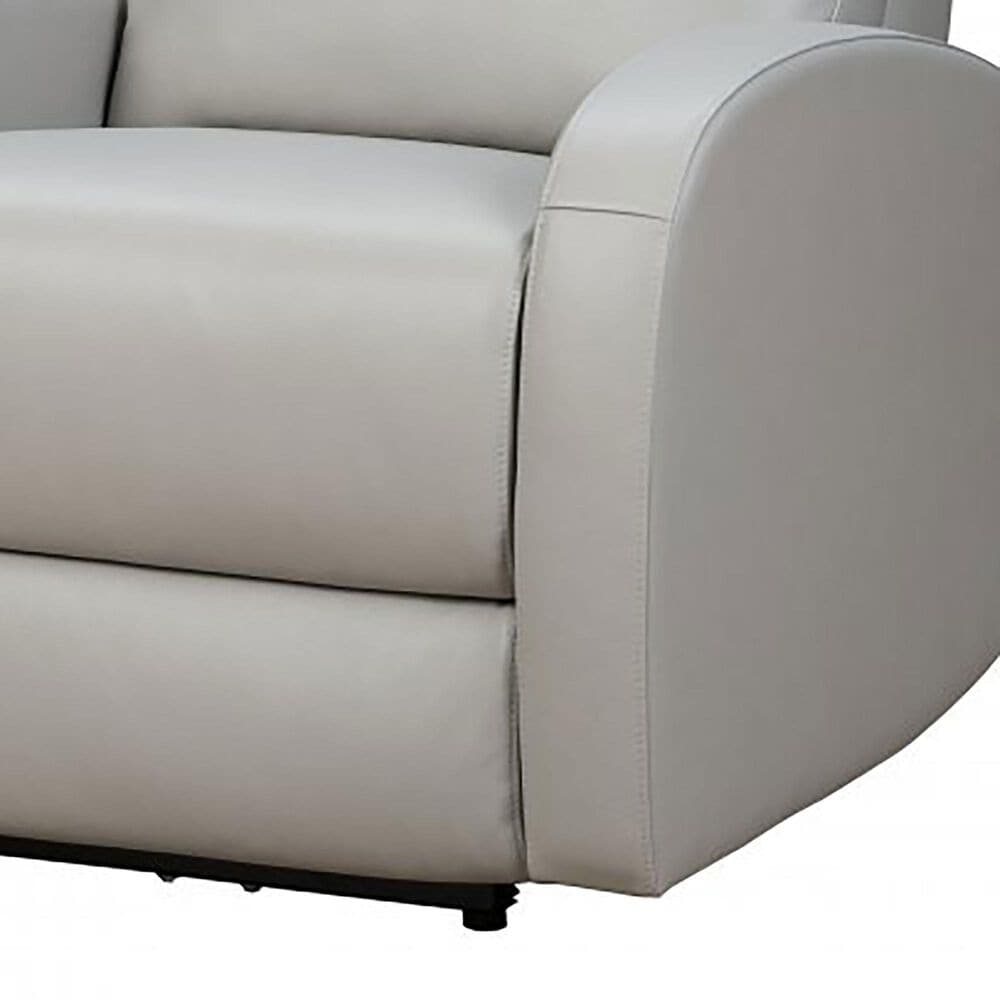 Barcalounger Levi Leather Power Recliner with Power Headrest in Bentley Dove, , large