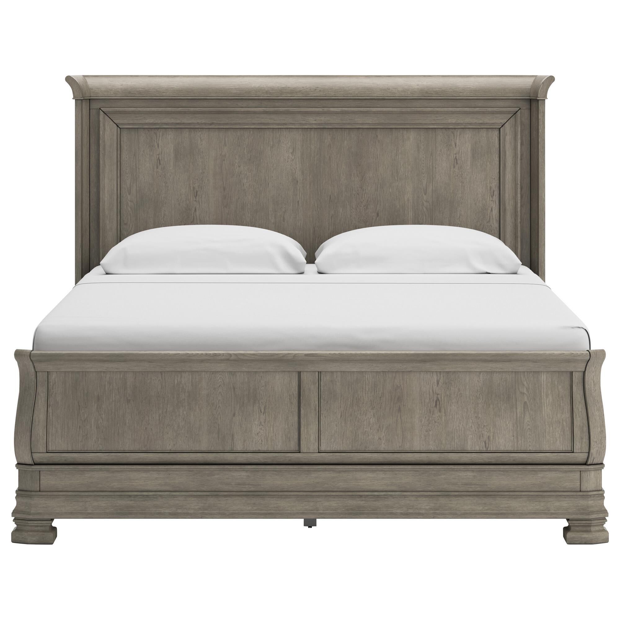 Millennium Lexorne 4-Piece King Bedroom Set in Light Gray | NFM