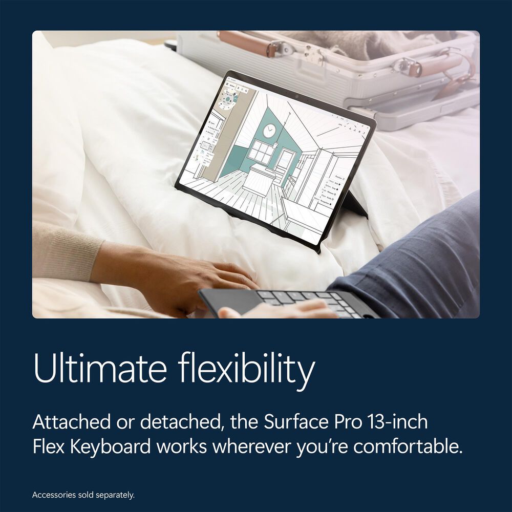 Microsoft Surface Pro 13-inch | Snapdragon X2 Plus (10 core) | 16GB RAM | 512GB SSD | Device only | Windows 11 | in Platinum (Latest Model), , large