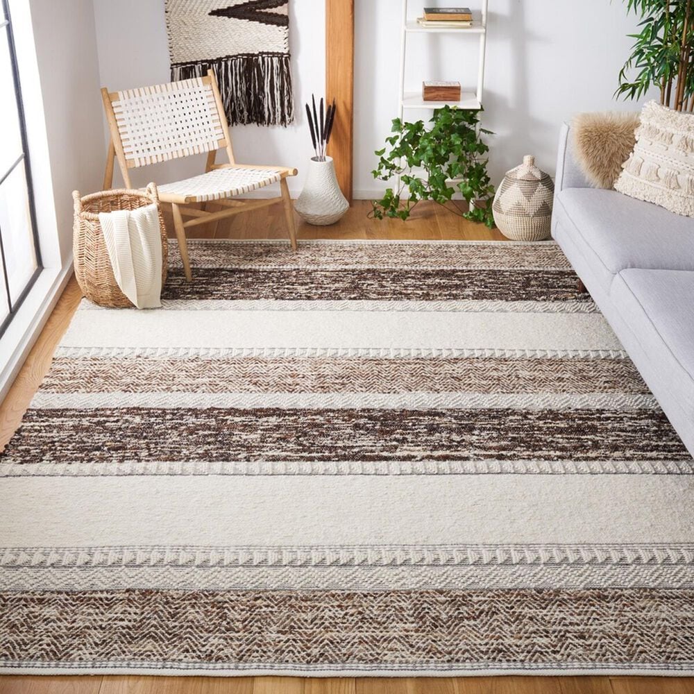 Safavieh Natura NAT326T 9&#39; x 12&#39; Brown and Ivory Area Rug, , large