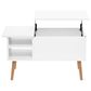 HOMLUX 2-Tier Lift Top Coffee Table in White, , large