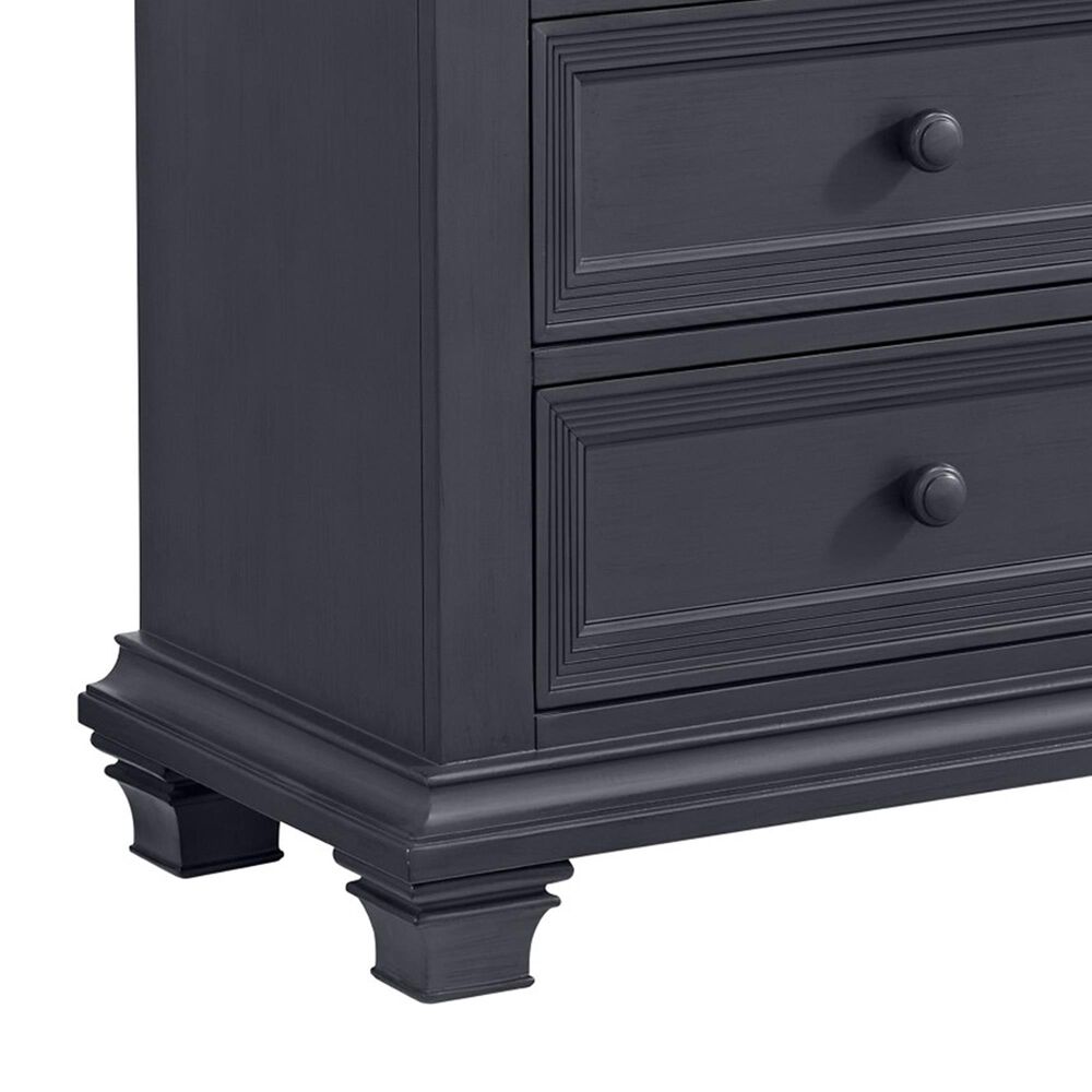 Oxford Baby Weston 2-Piece Crib and Dresser Nursery Set in Midnight Slate, , large