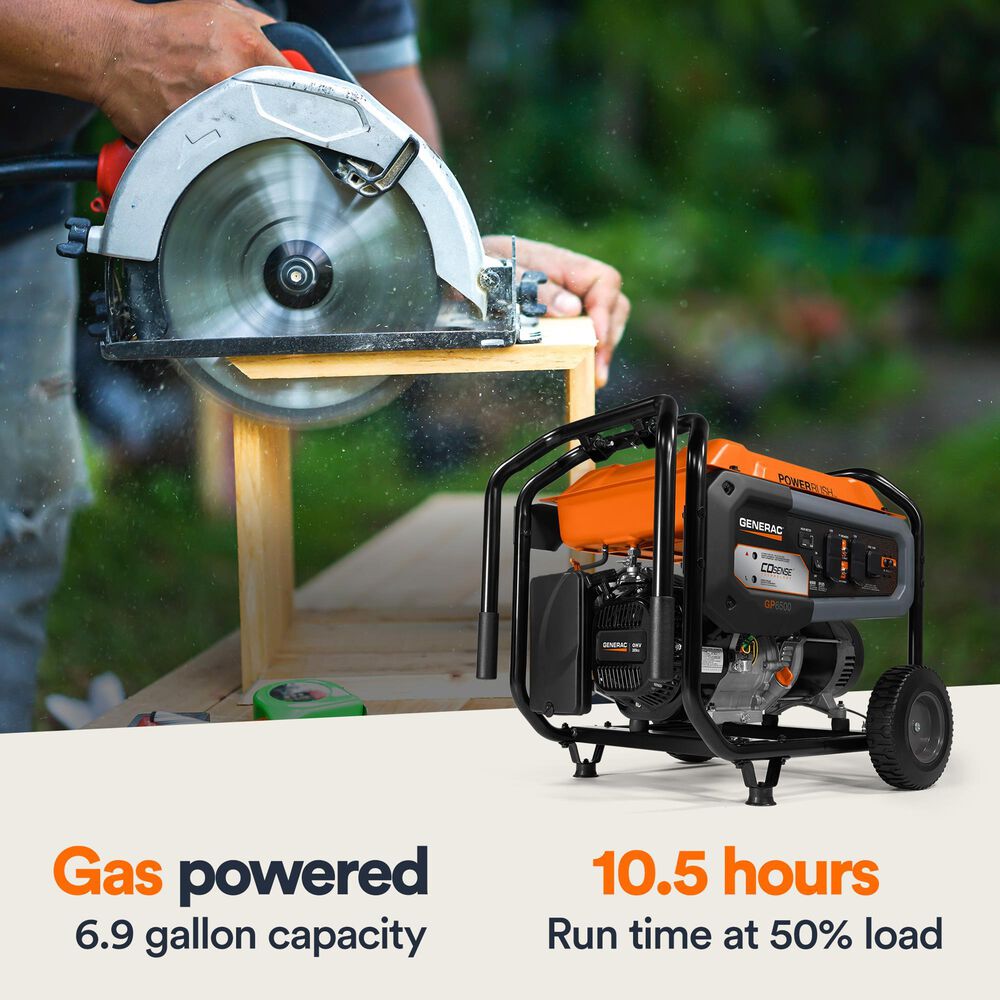 Generac 6500-Watt Portable Generator in Orange, , large