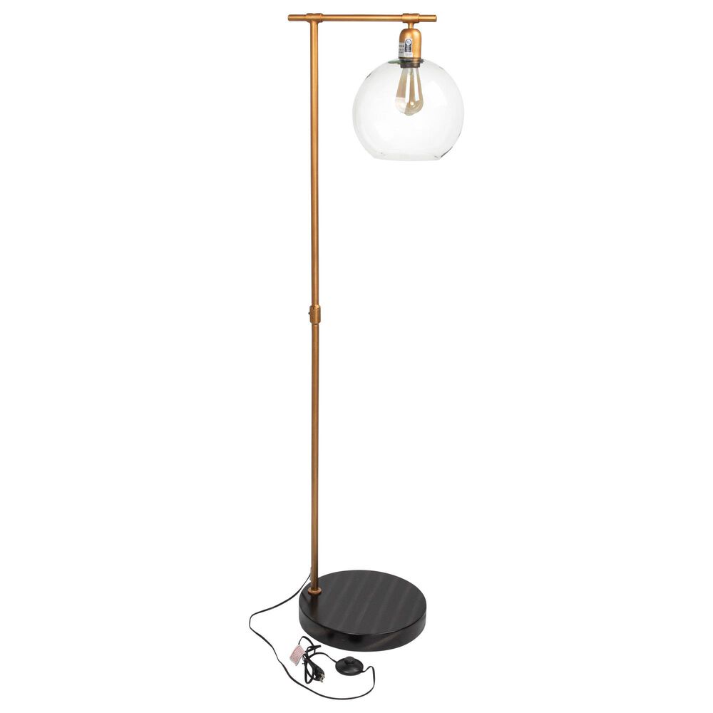 Creative Coop Caleb Floor Lamp in Antique Brass, , large