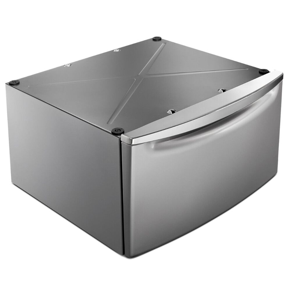 Maytag 15.5" Laundry Pedestal with Chrome Handle and Storage Drawer in