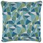 Ashley Seanow 18" Square Throw Pillow in Green, Turquoise and White, , large
