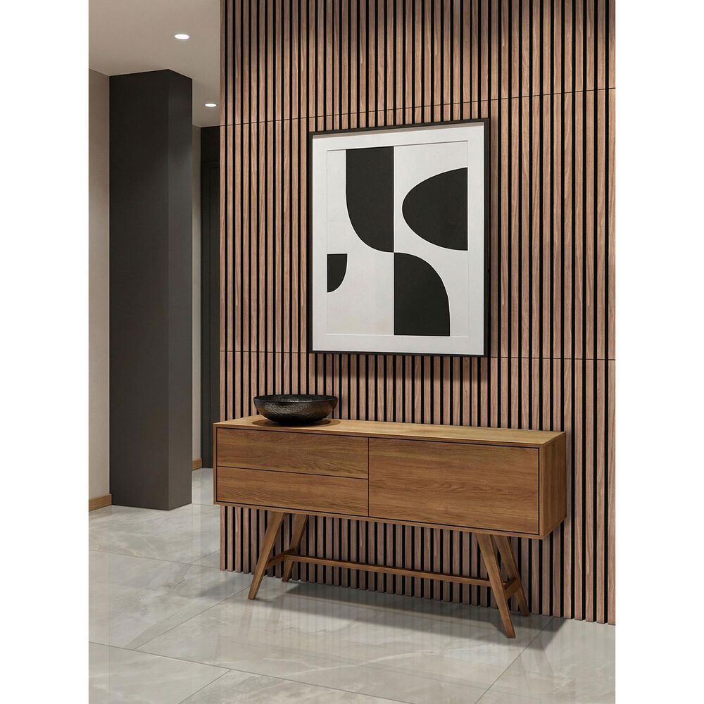 MS International Acoustic Wood Slat Sable 24" x 48" Wall Panels, , large