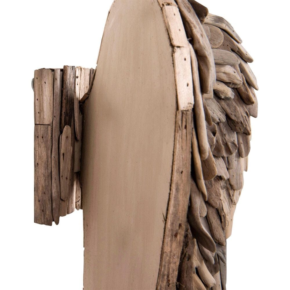 Creative Coop 17" x 22.5" Driftwood Angel Wings Wall Decor in Brown, , large