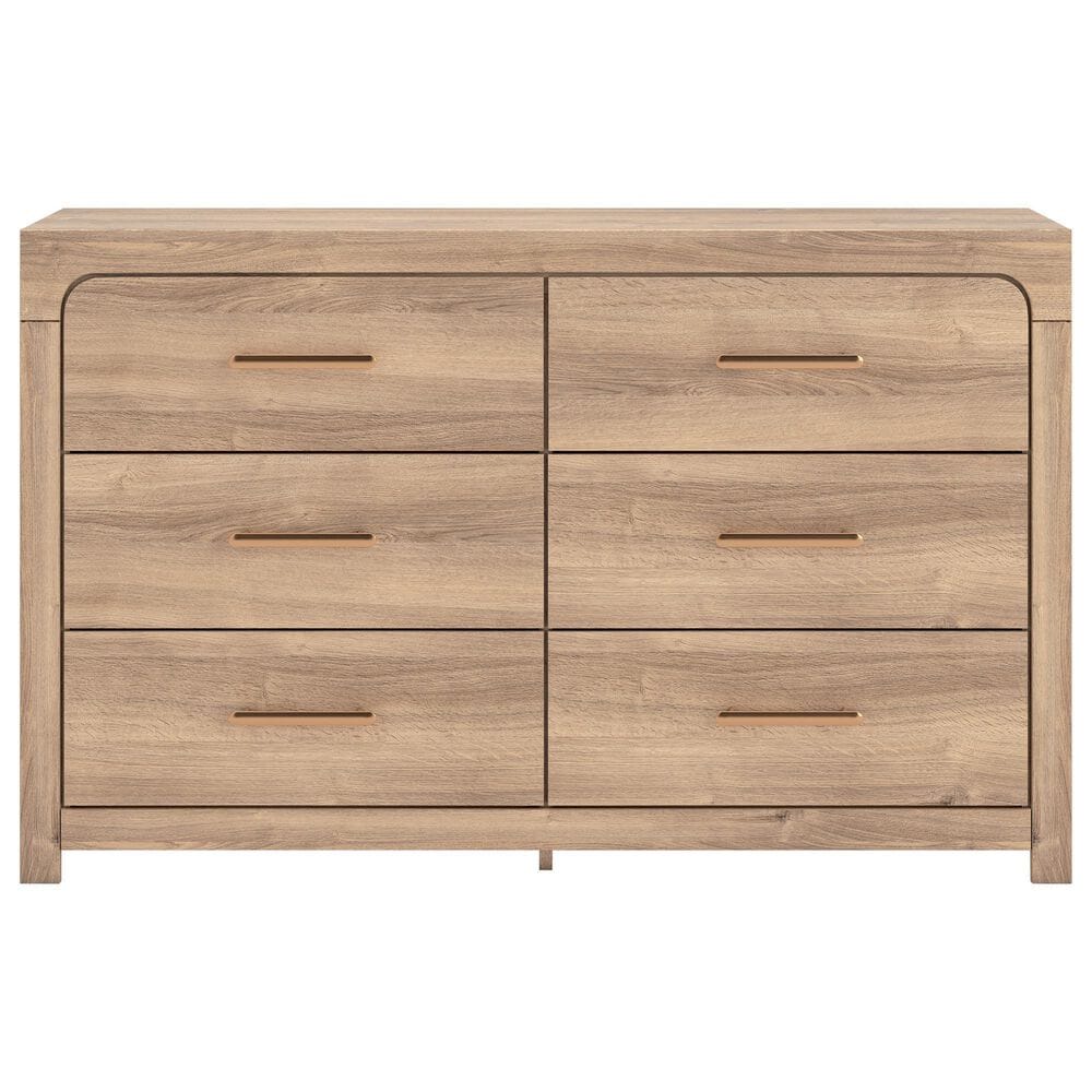 Ashley Kinlanni 6-Drawer Dresser in Tan, , large