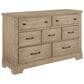Viceray Collections Cool Rustic 7-Drawer Dresser Only in Clear Maple, , large
