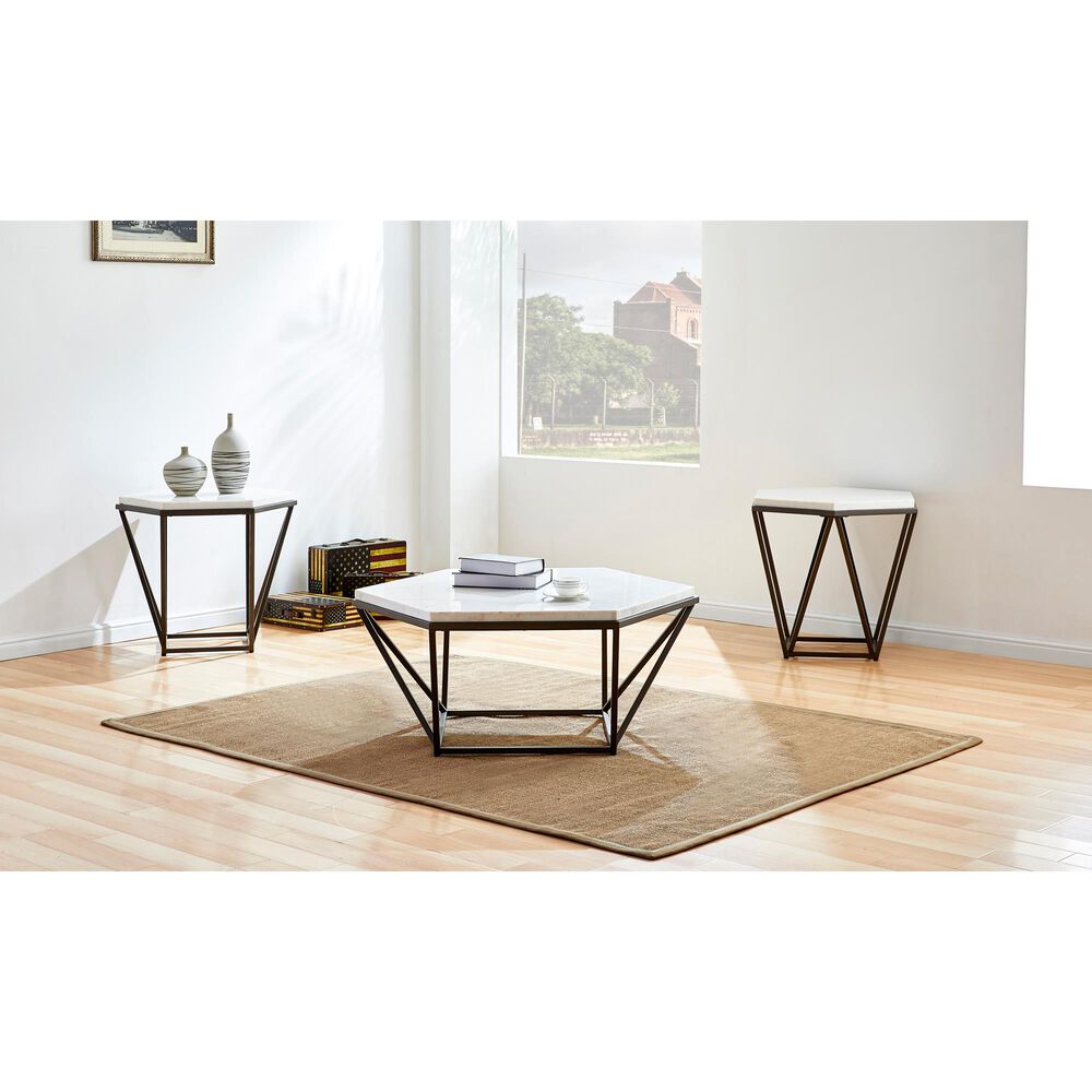 Steve Silver Cara Coffee Table in White, , large