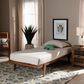 Baxton Studio Kaia Twin Platform Bed Frame in Walnut Brown, , large