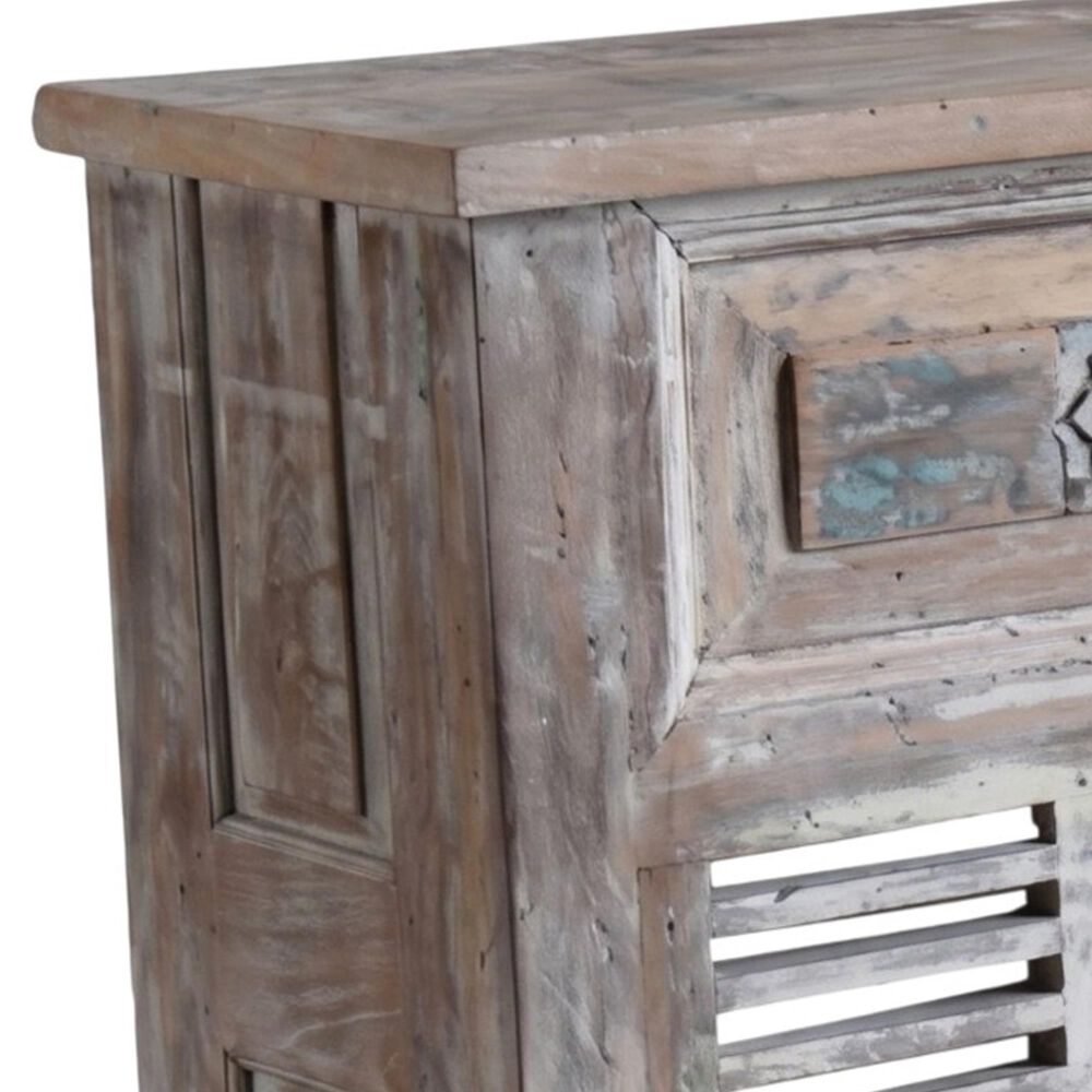 Jaipur Home One of a Kind Old World Architectural Console Table in Grey-Brown, , large