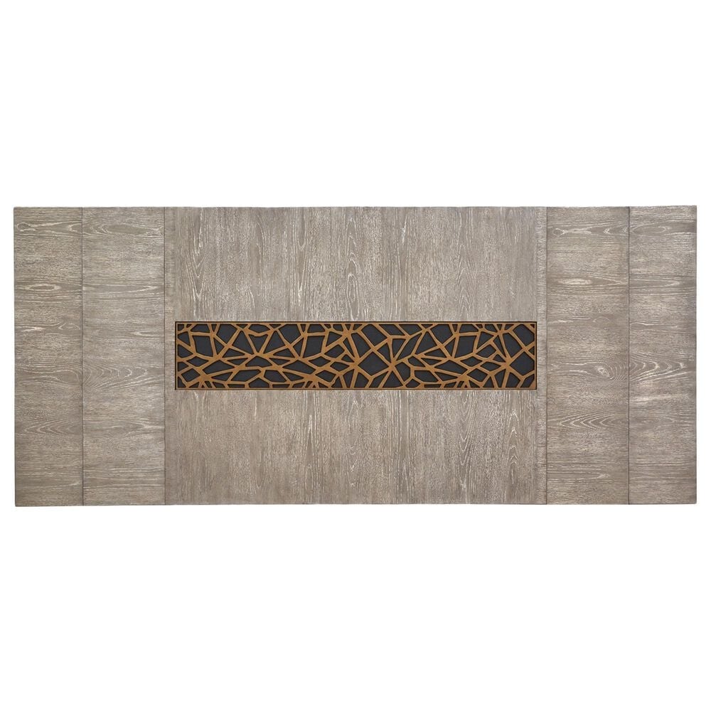 Nicolette Home Ryker Rectangular Dining Table in Black, Grey, and Aged Brass, , large