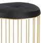 Lumisource Canary 2-Piece Nesting Ottoman Set in Black Velvet and Gold, , large