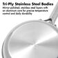 Green Pan Trident Hybrid 10-Piece Nonstick Cookware Set in Stainless Steel, , large