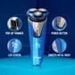 Barbosal Wet Rotary Shaver with LCD Display in Black and Blue, , large