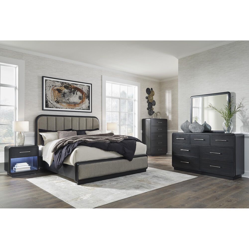 Millenium Rowanbeck 5-Piece King Bedroom Set in Black, , large