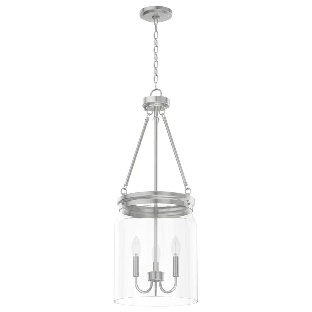 Hunter Devon Park 3-Light Pendant in Brushed Nickel, , large