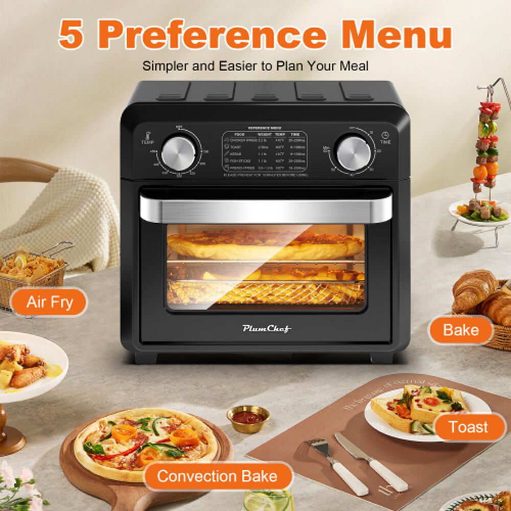 HOMLUX 12.5 Qt 7-In-1 Convection Toaster Oven in Black, , large
